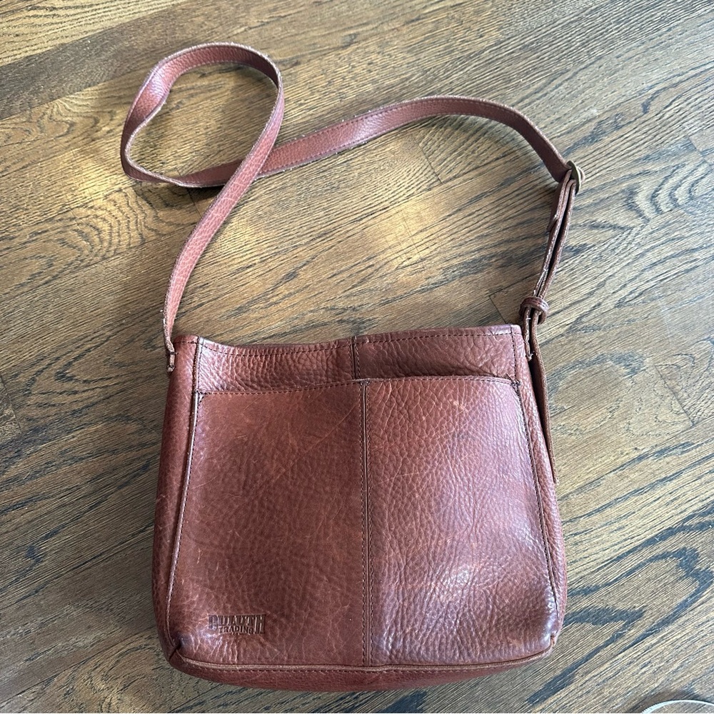 Duluth Trading company Brown Leather Crossbody Bag